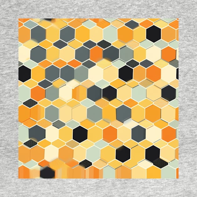 Honeycomb Hues: A Fashionable Geometric Fabric Pattern #1 by AntielARt